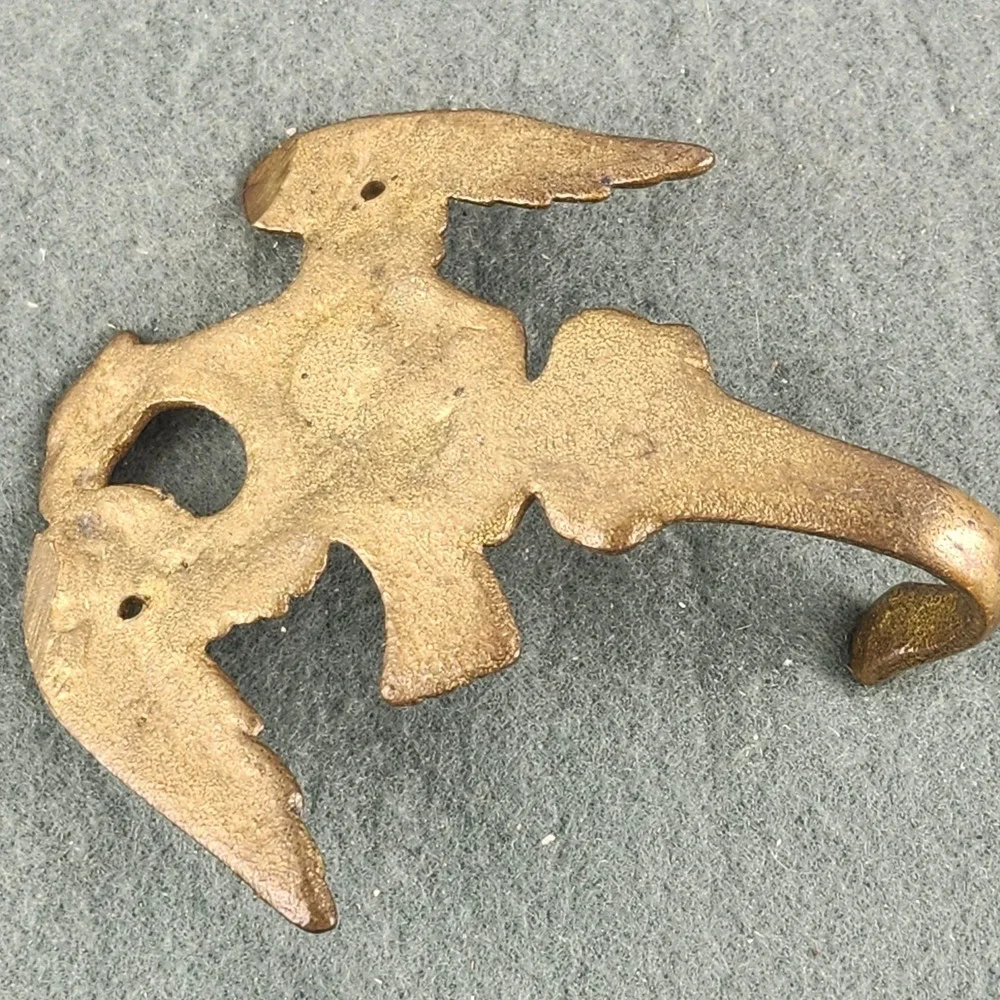 Vintage Solid Brass Eagle Wall‎ Mount Coat Hat Hook
